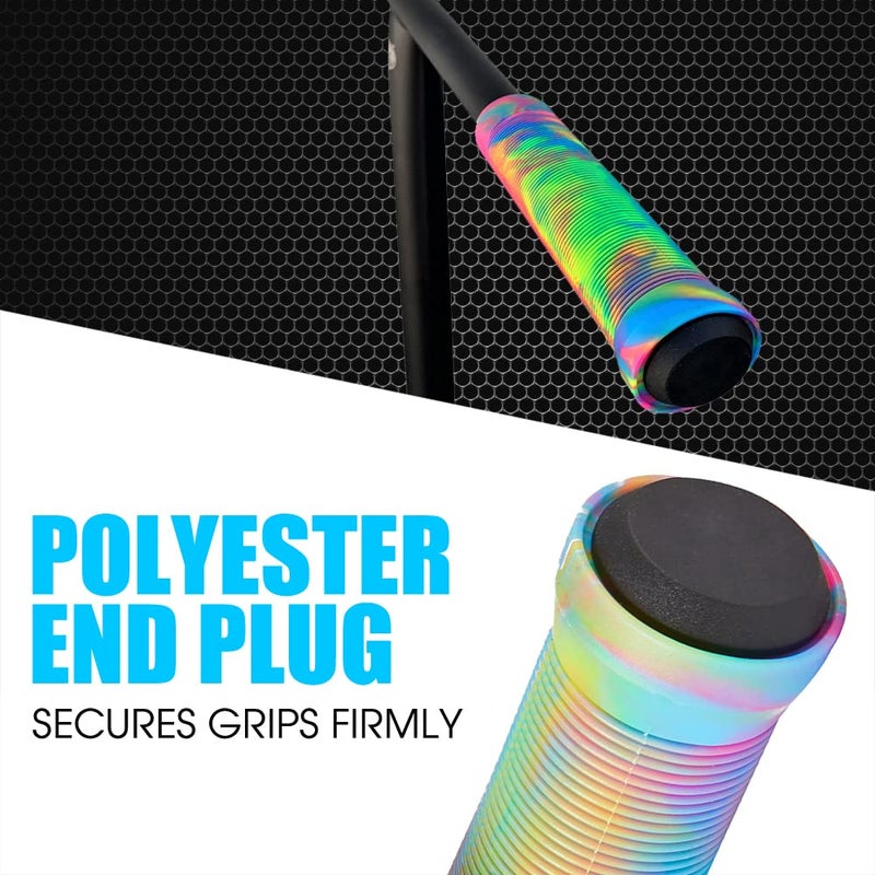 Kutrick Scooter Grips - Mixed Color Bike Bicycle MTB Scooter Handlebar Grips | 145mm Soft Handle Grips for Pro Stunt Kick Scooter, BMX Bikes,Mountain Bike - Image 2